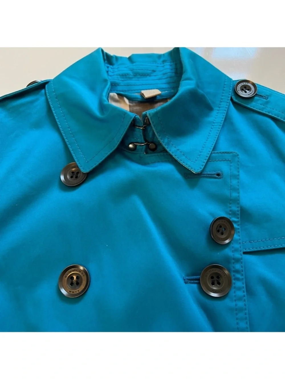 Burberry Brit Blue Double Breasted
Trench Coat  (perfect for spring )🌼💐 - Picture 4 of 6